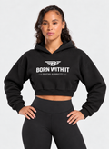 SWEAT À CAPUCHE COURT | NÉE AVEC. PORTE TA VÉRITÉ.