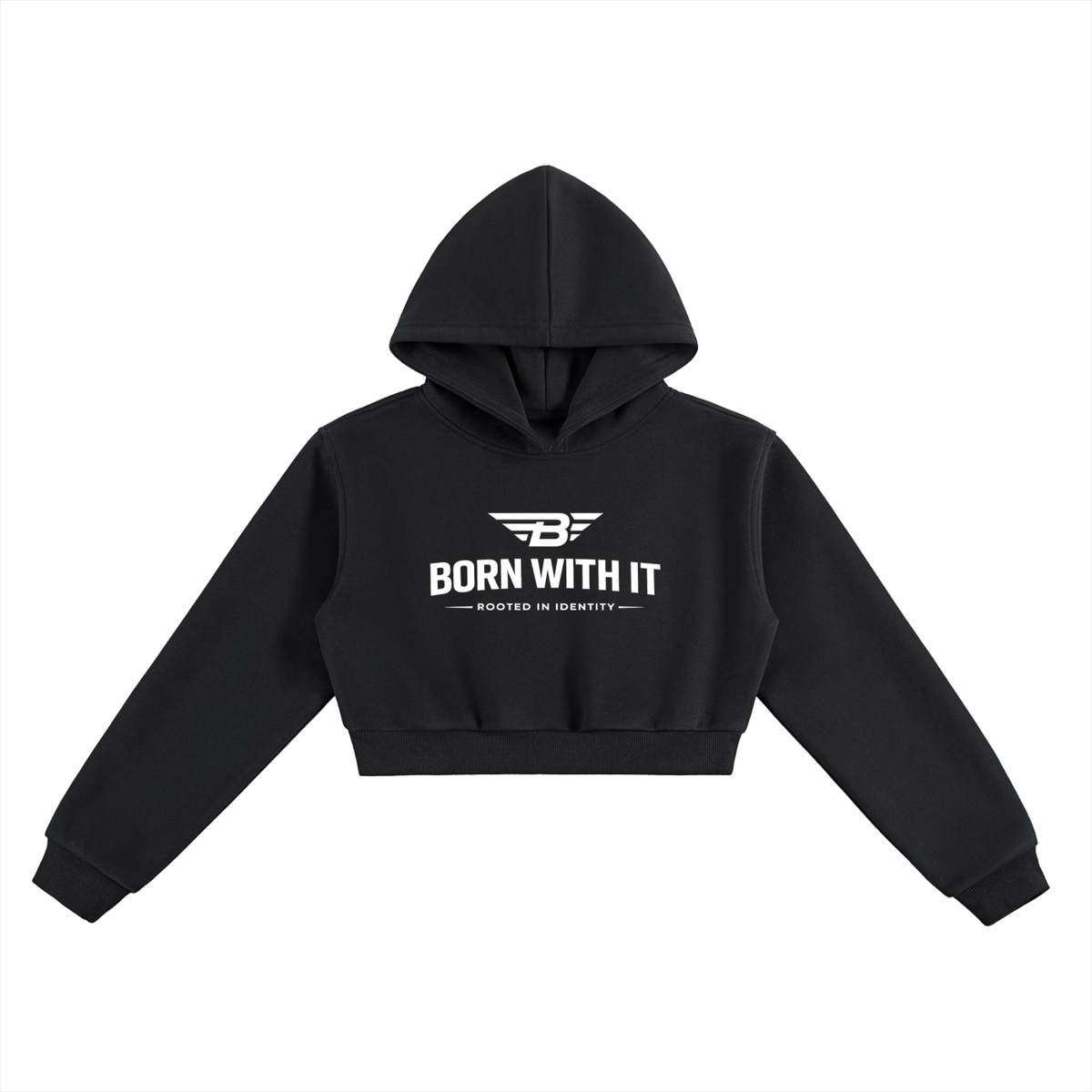 BORN WITH IT™ ESSENTIAL CROPPED HOODIE