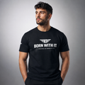 CAMISETA CLÁSICA DE ALGODÓN CUELLO REDONDO| Diseño Born With It