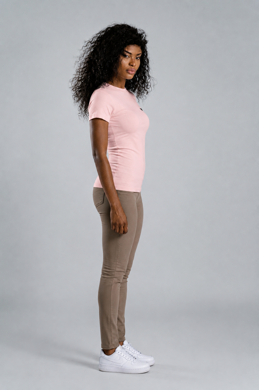 ESSENTIAL BODYCON CREWNECK T-SHIRT - BORN WITH IT