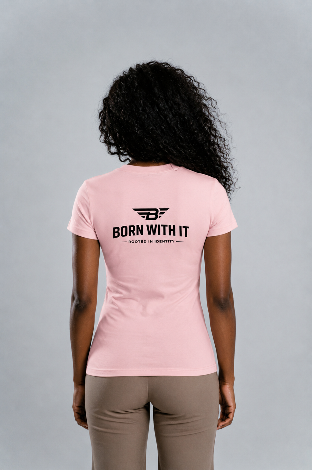 ESSENTIAL BODYCON CREWNECK T-SHIRT - BORN WITH IT